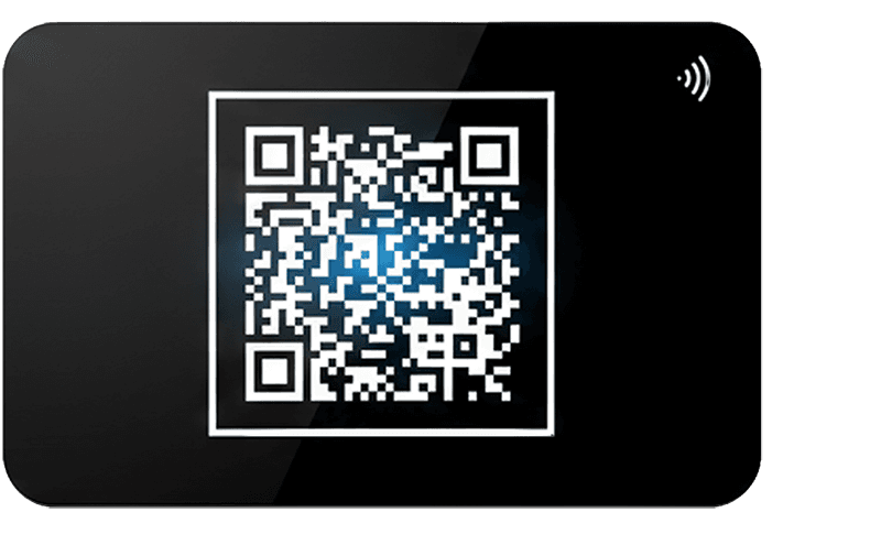 TapCard Back View with QR Code
